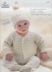 Cleckheaton Knitting Pattern Book 951 - 8 Baby Designs for Newborn - 9 months - Picture 1 of 2