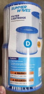 Summer Waves Pool Filter Cartridge Type D - 2 Pack - NEW - Picture 1 of 4