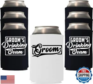 Veracco Groom's Drinking Team Can Coolie Holder Bachelor Party Wedding Favors - Picture 1 of 5