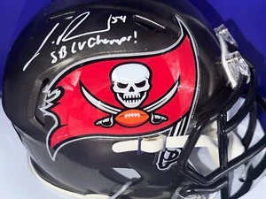 LAVONTE DAVID TAMPA BAY BUCCANEERS SB LV CHAMPS BECKETT SIGNED MINI HELMET - Picture 1 of 2
