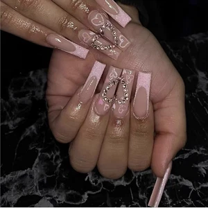 24 Stück Maniküreblatt, Nagelspitzen in Ballerina-Form, Vollständige Abdeckung, - Bild 1 von 7