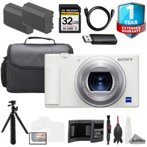 Sony ZV-1 II Digital Camera (White) + 32GB + 1 Yr Warranty + Tripod- Value Kit - Picture 1 of 8