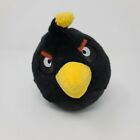 2010 Angry Birds Bomb Plush With Sound 5" Stuffed Animal Bird Working