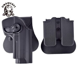 Tactical Retention Rotate Pistol Holster Magazine Mag Pouch For Beretta 92 96 M9