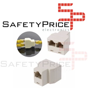 Adaptador de cable Ethernet RJ45 divisor de cable 1 en 2 CAT 5/CAT 6 LAN - Imagen 1 de 4