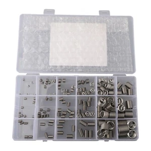 140x Stripped Filo Rifilettatura Helicoil Riparazione Inserto Kit Metrico M3-M12 - Imagen 1 de 12