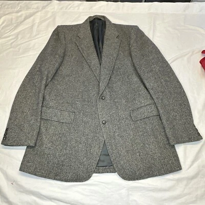 Blazer Chaqueta Abrigo Traje Deportivo Abrigo 44 L De Colección Para Hombre Gris Espiga Woolrich Tweed Foto 1 de 4