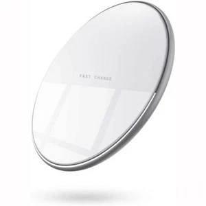 15W WIRELESS CHARGER FAST CHARGING PAD SLIM QUICK CHARGE WHITE for PHONES - Picture 1 of 6