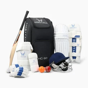 Heritage ApexGuard Pro Complete 9 Piece Cricket Kit Set Kids Junior Youth Adult - Picture 1 of 8
