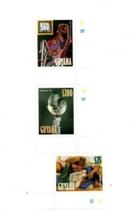 Guyana 1998 - Picasso Art - Set di 3 francobolli - Scott #3343-5 - MNH - Foto 1 di 1