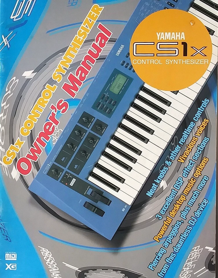 Yamaha CS1x Control Synthesizer Keyboard Original Owner's Manual Book, 1996. - Image 1 of 3