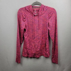 Energy Zone Womens Active Pullover Hoodie Size S Pink Space Dye High Neck - Picture 1 of 6