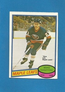 Mike Kaszycki 1980-81 O-PEE-CHEE OPC Hockey #371 (EXMT)(OC) Toronto Maple Leafs