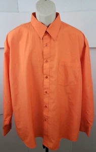 Enrico Rossini Men's Long Sleeve Dress Shirt XL 17 17 1/2  35/36 Orange - Picture 1 of 7