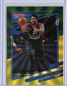 2021-22 Donruss Holo Green and Yellow Laser #1 Joel Embiid