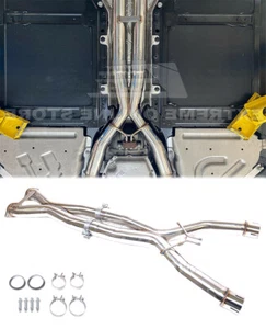 3" Cat Connect Performance X-Pipe Mid Pipe For 14-19 Corvette C7 6.2L V8 - Picture 1 of 11