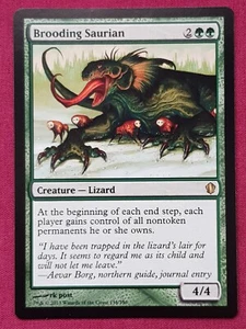 Magic The Gathering COMMANDER 2013 C13 BROODING SAURIAN tarjeta verde Magic The Gathering Magic The Gathering COMMANDER C13 BROODING SAURIAN - Imagen 1 de 2