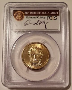PCGS 2009 Zachary Taylor Presidential Dollar Error Missing Lettering MS66 Moy - Picture 1 of 2