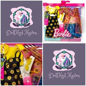 DollMod Maven🦄 Barbie 2023 Fashion Pack SUNFLOWERS Set Neu - Bild 1 von 5