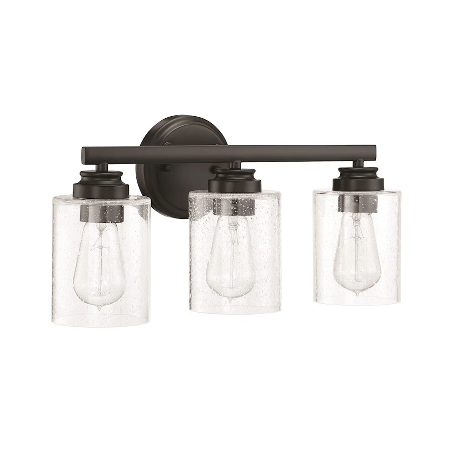 Tocador de 3 luces hecho a mano Bolden, plano negro - 50503-FB Foto 1 de 1