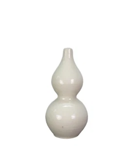 Vase in weißer Flaschenkürbisform - Bild 1 von 5