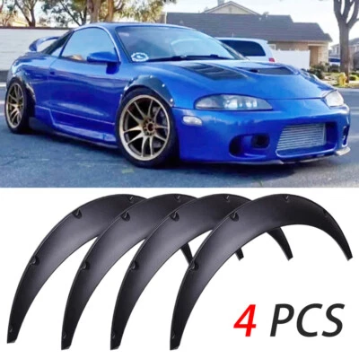 For Mitsubishi Eclipse 4PCS Fender Flares Extra Wide Body Wheel Arch Mudguard — 第 1/4 张图片