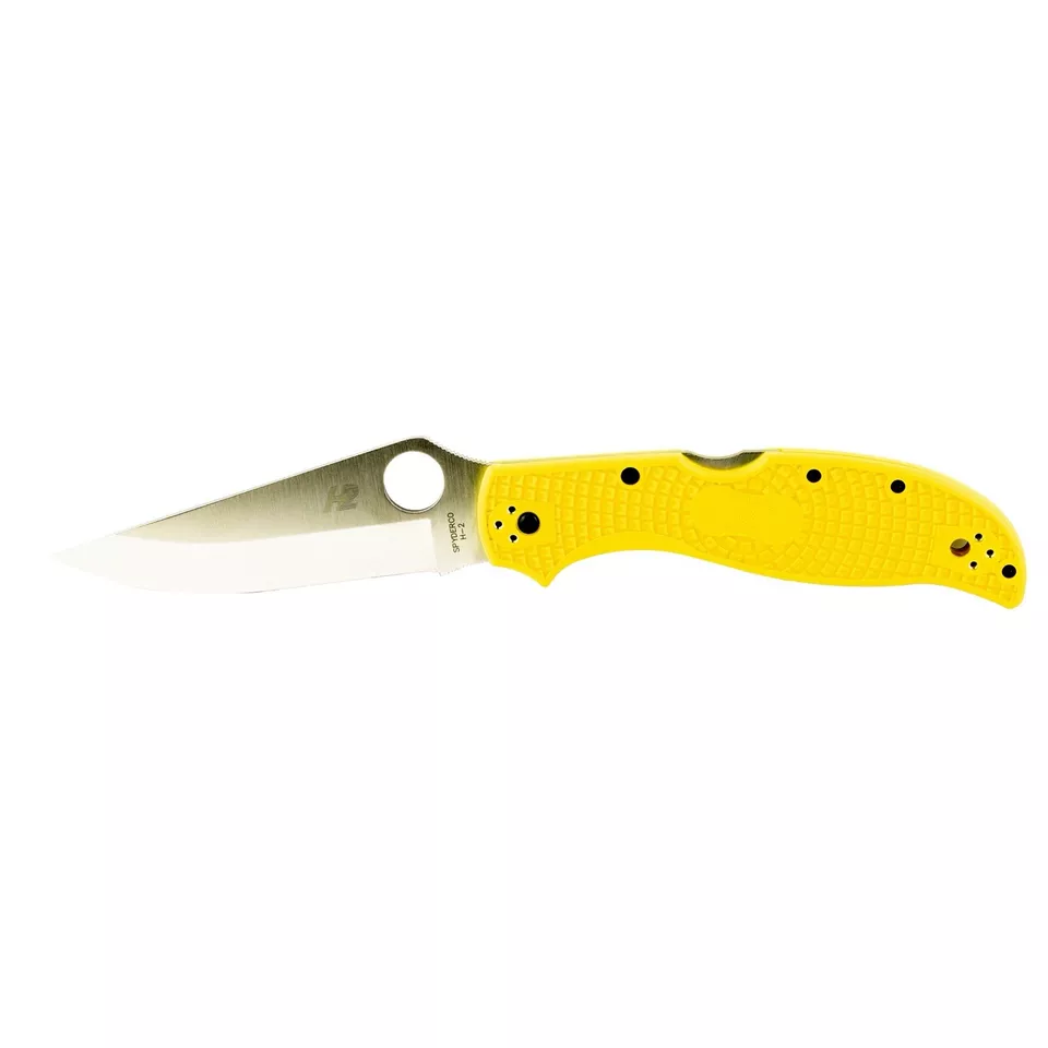 Spyderco Knives Stretch 2 XL Salt LW Lockback C258PYL Yellow FRN H2 Steel Knife