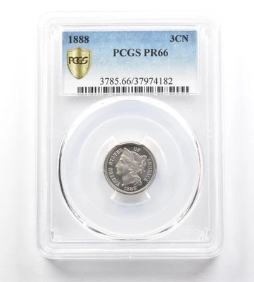 1888 Liberty Head Three Cent Nickel PR66 PCGS *1899 - Image 1 of 3