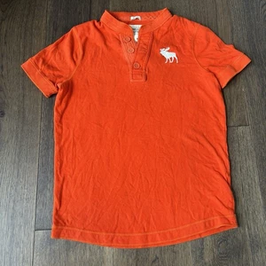 Vintage Y2K Abercrombie & Fitch Hemd Henley Herren Muskel Kurzarm M Elch - Bild 1 von 8