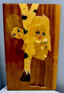 Vintage USSR Wooden Picture Soviet Decor Varnished Soviet Decor - Picture 1 of 11