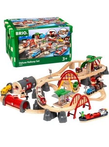 Brio World 33052 Deluxe Railway Wooden Toy Train Set, New - Free Shipping - Picture 1 of 8