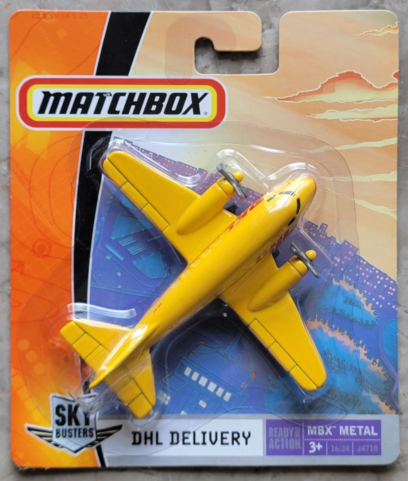 Vintage New 2006 Matchbox Sky Busters MBX Metal DHL Delivery Aircraft SB-62 NIP - Image 1 of 4