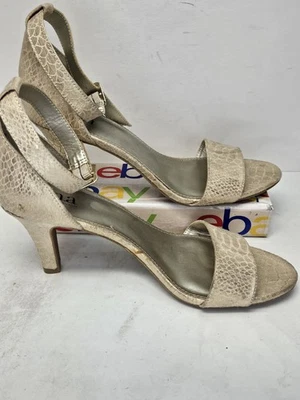 Sandalias ANA Zita Metálicas Bloque Dorado Para Mujer Talla 9 M Tirantes Vestido Tacones Foto 1 de 4