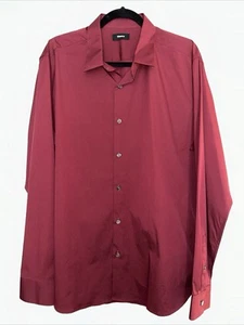 Theory Sylvain Kenai Struktur Knopfleiste Herren XXL einfarbig burgunderrot Anzughemd - Bild 1 von 8
