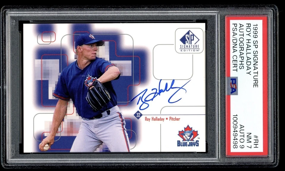 1999 Upper Deck SP Signature Edition Roy Halladay On Card Auto PSA 7 HOF - Image 1 of 2