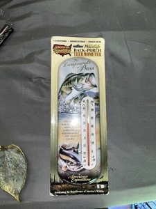 Collectible Outdoors Porch Thermometer Bass - Picture 1 of 2