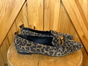 Veronica Beard Champlain Wildleder Kette Leopard Halbschuhe Größe 8M - Bild 1 von 9