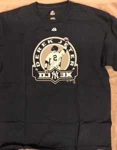 CAMISA NY YANKEES XL DEREK JETER DJ3K 3000 HITS RECORD MAJESTIC - Imagen 1 de 4