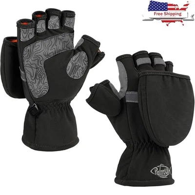 Convertible Mittens Fingerless Gloves Thinsulate Fishing Waterproof Grips New - Image 1 of 4