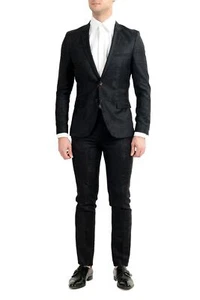 Hugo Boss "Art/Hesten182" Men's 100% Wool Extra Slim Two Button Suit - Picture 1 of 11