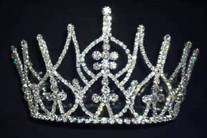 Beauty Pageant Queen Rhinestone Bridal Wedding Prom Hair Tiara Full Circle Crown