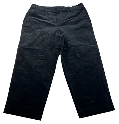 Charter Club Velvet Ankle Pants  Womens Size 16 Petite 16P  Black Cropped New - Image 1 of 4