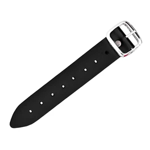Black Leather Kilt Strap – 5” Adjustable Straps with Chrome 1.25" Buckle - Picture 1 of 7