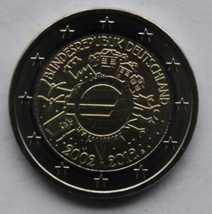 GERMANY - 2 € common commemorative euro coin 2012 TYE Ten years of the Euro  - Picture 1 of 1