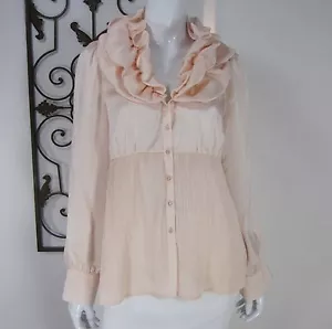 Blusa Elizabetht Hasusebeal by dialog cuello con volantes talla 6 rosa - Imagen 1 de 5