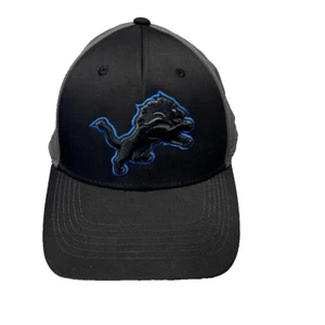Vintage Detroit Lions Hat Cap Black Gray One Size Snapback Authentic NFL - Picture 1 of 7
