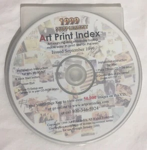 Vintage 1999 Supplement ART PRINT INDEX Windows 95 98 NT Software CD-ROM - Picture 1 of 5