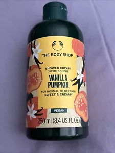 THE BODY SHOP SHOWER CREAM VANILLA PUMPKIN 4 NORMAL /DRY VEGAN 8.4 OZ. LOT OF 3 - Picture 1 of 8