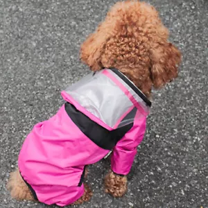 Pet Dog Raincoat - Dog Face Pet Clothes - Jumpsuit - Waterproof Dog Jacket - Picture 1 of 9