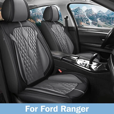 Car Front Row Seat Covers PU Leather Protector Pad For Ford Ranger 2007-2024 Foto 1 de 4